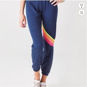 Aviator Nation 5 Stripe Sweatpants Navy, L